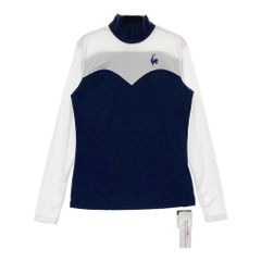 サイズ：L AND PER SE アンパスィ  フロントロゴ ハイネック 長袖Tシャツ  ホワイト系 [240101490478] ゴルフウェア レディース ストスト サイズ：L AND PER SE アンパスィ フロントロゴ ハイネック 長袖