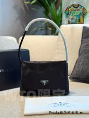 PRADA ホボバッグ ブラックシルバー - 28cm クラシックデザイン [本日WTO|新品未使用品]-WT0輸入-ODP06