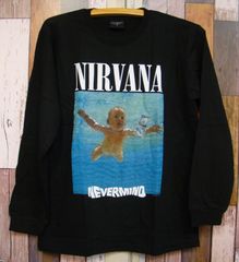 長袖★新品 ネバーマインド【Nirvana】ニルヴァーナ★バンドTシャツBWT