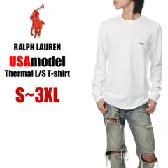 【新品・未使用】【ホワイト／白】ラルフローレン 長袖 Tシャツ メンズ レディース キッズ 大きいサイズ USAモデル RALPH LAUREN サーマル ロンT 長袖Tシャツ おしゃれ ロゴ ポロ ラルフ ブランド S M L XL 2XL