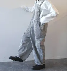 JOURNAL　STANDARD　LUXE　ジャーナルスタンダードラックス　24AW　24-030-440-2300-4-0　JANUARY　オーバーオール　ストライプ柄　ホワイト/ネイビー