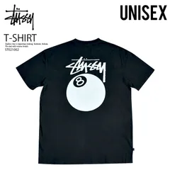 STUSSY ステューシー Tシャツ PIGMENT 8 BALL SS TEE ピグメント 8ボール ショートスリーブTトップス ロゴ プリント カジュアル スケーター 半袖 半袖Tシャツ PIGMENT BLACK ピグメントブラック 黒 ST021002