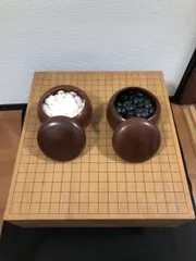 【中古品】囲碁セット（碁盤、碁石）囲碁磐　アンティーク　脚付 楽天市場】囲碁セット 新かや2寸ハギ足付碁盤セット(蛤碁石28号
