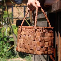小さい国産山葡萄かご 乱れ編み やたら編み - メルカリ