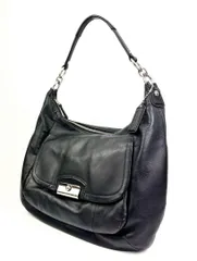 コーチ 22309 ワンショルダー レザートートバッグ ブラック ビジネスバッグ 黒 COACHロゴプレート 大容量  13インチノートパソコン A4サイズ 収納可能 レザー 本