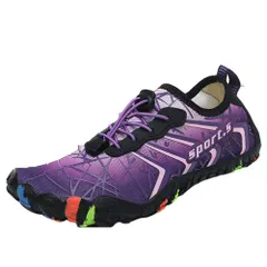 ☆ パープル ☆ 25.5cm ☆ マリンシューズ フィットネスシューズ 水陸両用 速乾 おしゃれ マリンシューズ メンズ レディース ウォーターシューズ アクアシューズ ビーチシューズ ビーチサンダル 水陸両用シューズ フィットネスシューズ 軽い 軽量