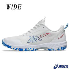 25SS ASICS アシックス 「PRESTIGELYTE 5 OC WIDE プレステージライト 5 OC WIDE」(1043A022) ホワイト/エレクトリックブルー(101) 硬式テニスシューズ　(オムニ・クレー) WIDE