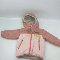 ◇ ⊇ patagonia パタゴニア リバーシブル キッズ 長袖 ダウンジャケット サイズ12-18month ピンク系 レディース E  【1502180081750】