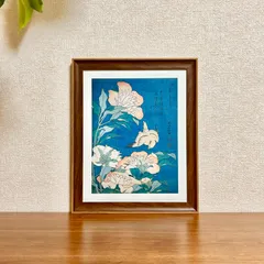 新品☆額縁付アートポスター☆日本画☆侘び寂び☆雅☆風景画☆葛飾北斎☆カナリア☆17