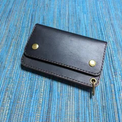 ミドルトラッカーウォレット (丘染め)  黒