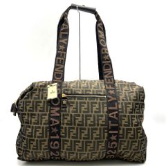FENDI フェンディ ボストンバッグ ズッカ柄 旅行カバン ユニセックス