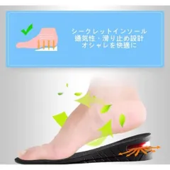 シークレットインソール 換気中敷 ヒールアップ7cm(3cm +2cm + 2cm) かかとアップ サイズ22.5-27ｃｍ自由にご裁断可能 一足分(左右セット)販売 (3cm+2cm=2cm)