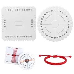 組紐キット 組紐ディスク キット 作りクラフト デザインボード 組み紐 DIY 編み込みネックレス、ベルト 組み紐 織り使いやすいツール 2本セット アクセサリー 携帯ストラップ、ハンドストラップ ディクス 再利用可能