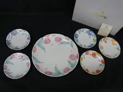 ■美品■ ungaro ウンガロ maebata 花柄 フラワー 小皿 大皿 プレート テーブルウェア 食器 6点セット まとめ売り DI7123のサムネイル