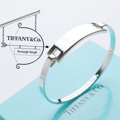 TIFFANY&Co. 希少 極美品 レクタングル スクエアバングル Ag925 - メルカリ