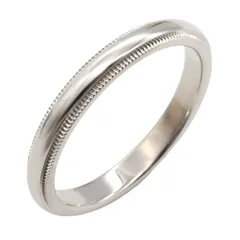 ティファニーミルグレインワイドリング　15号　新品仕上げ　無傷未使用に近い ティファニーミルグレインワイドリング 15号 新品仕上げ 無傷未使用に