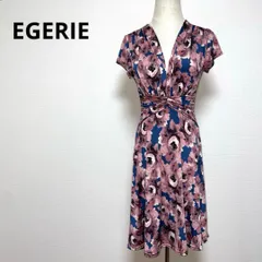 EGERIE エジェリ 半袖 ワンピース 薄手 フランス製 総柄