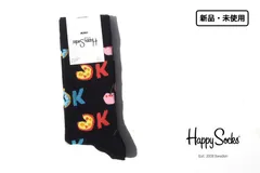 新品｜未使用｜ハッピーソックス｜happy socks｜クルー丈カジュアルソックス｜Its Ok Sock｜10211059