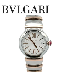 【中古美品】 BVLGARI ブルガリ ルチェア LUP28SG クォーツ PG SS レディース