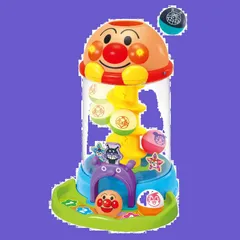 【在庫セール】ジョイパレット(JOYPALETTE) アンパンマン NEW! にぎって! おとして! 光るくるコロタワー