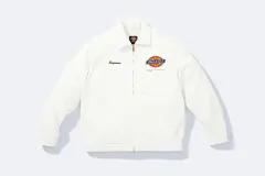 Supreme(シュプリーム) x DICKIES(ディッキーズ) コーデュロイ ワーク ジャケット 白 xlのサムネイル