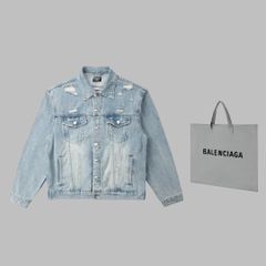 Balenciaga バレンシアガ SS24擦り切れた デニムルーズ ジャケット