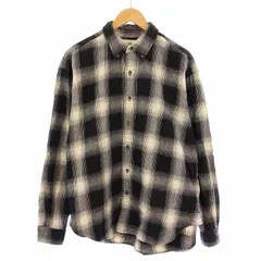 シンゾーン Shinzone Ombre Check Shirt オンブレチェックシャツ ボタンダウン ブラウス 長袖 レギュラーカラー F 黒 ブラック アイボリー 21AMSBL01 /BBのサムネイル