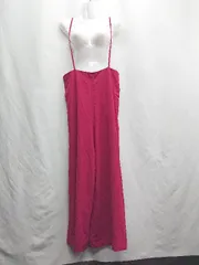 ◇ Θ KBF ケービーエフ URBAN RESEARCH ワイドパンツ ノースリーブ サロペット サイズ1 レッド系 レディース E  【1410100026685】