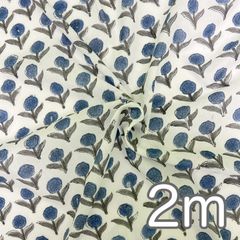 【2m/2,000円(送料込)】インド産ハンドブロックプリント生地 NHB175