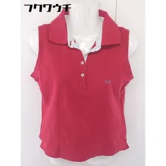 ◇ McGREGOR マックレガー ノースリーブ ポロシャツ サイズL レッド レディース  【中古】 【1111120004256】