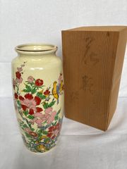 骨董 九谷焼 九谷陶勝 壺 花瓶 華道 生け花 花器 美術品 陶芸 木箱入