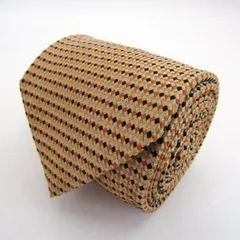 シャルル・ジョルダン ブランド ネクタイ チェック柄 格子柄 シルク PO メンズ ベージュ CHARLES JOURDAN 【中古】