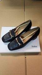 ✅未使用✅ Mollini レトロデザイン本革ヒールローファー 通勤・ビジネス対応