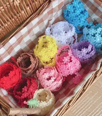 花びらモチーフケミカルレース   全15色   3m   ハンドメイド   飾り付け   縫い付け   ドレス作り   手芸