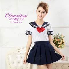 SL-003 セーラー服 コスプレ 女子高生 JK JC 制服 セクシー 半袖 清楚 リボン