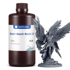 新品 光硬化可能レジン 水洗い可能 UV樹脂 環境に優しい 3Dプリンター向け LCD/DLP/SLA 1Kg 405nm 水洗いレジン 3Dプリンター用 (グレー) 光造形 ANYCUBIC