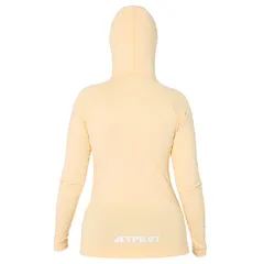 【JETPILOT/ジェットパイロット】S23024 LS HOODIE RASHIE  YELLOW ラッシュフード ラッシュガード レディース 