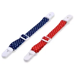 ダイヤ (Daiya) ベビーカー用 クリップ ブランケットクリップ ドット&スター ネイビー レッド ハンドタオル 落下防止 030196 [c.ネイビー&レッド] [b.タオル用 クリップ]