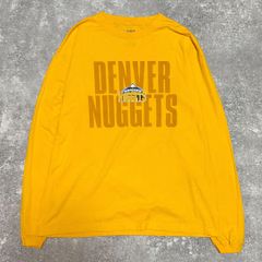 NBA デンバー・ナゲッツ チームロゴ 長袖 Tシャツ 古着 バスケ