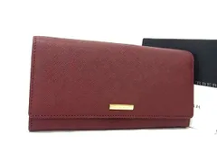■新品■未使用■ BURBERRY バーバリー レザー 内部ノバチェック がま口 二つ折り 長財布 ウォレット レディース ボルドー系 FG1362