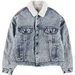 古着 80~90年代 リーバイス Levi's 70609-0219 ケミカルウォッシュ デニムボアジャケット USA製 メンズXL相当 ヴィンテージ/eaa511931