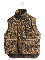 【お得なクーポン配布中!】 80s USA製 ウールリッチ ダックハンター カモ 中綿 ハンティング ベスト メンズ XL / 80年代 Woolrich ヴィンテージ 紺タグ リバーシブル