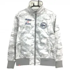 ★特価★フィラゴルフ ジャケットブルゾン グレー カモフラ 迷彩柄 裏フリース  レディース M ゴルフウェア FILA GOLF