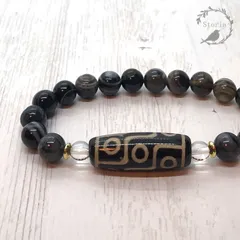 【九乗の功徳】九眼天珠×天眼石 8mm玉 ブレスレット