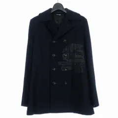 コムデギャルソンオムプリュス COMME des GARCONS HOMME PLUS archive 08AW Time for Magic期 ジェイミー リード グラフィック Pコート アウター S ネイビー 紺 PB-C009のサムネイル