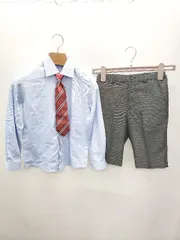 ◇ ◎ ELLE エル キッズ 子供服 ハーフパンツ シャツ セットアップ 上下 サイズ130 ブラック ブルー系 男の子 P  【1406240019151】のサムネイル