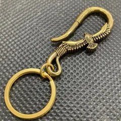 真鍮製 イーグルカラビナキーフック 鷹 ヴィンテージ