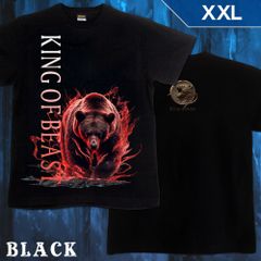 GENJU XXLサイズ 熊 ベア アニマル メンズ クール かっこいい Tシャツ 半袖 King of Beast 