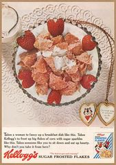 켈로그 설탕 프로스트 플레이크스 레트로 미니 포스터 B5 사이즈 복제 광고 ◆ Kellogg's 시리얼 타이거 딸기 USAD5-520