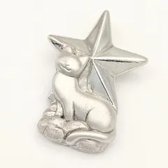 ネコ×スターモチーフ　　ネックレストップ　シルバー925　5.4ｇ